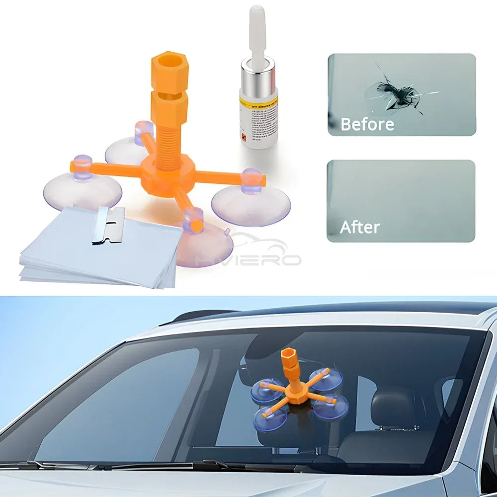 Windshield Repair Kit Scratche Quick Fix Car Styling Cracked Glass Windscreen Premium Automotive Accessory