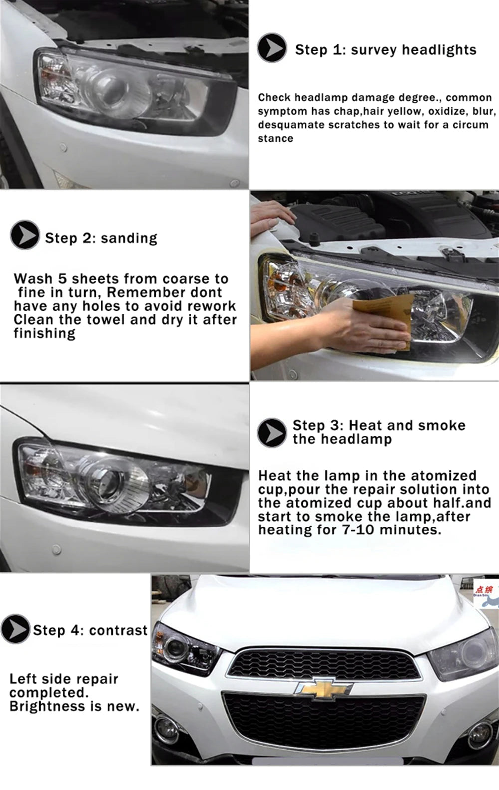 800ML Car Headlight Restoration Automotive Cleaning Kit Car Headlight Renovation Light Restoration Liquid Polymer for Headlights
