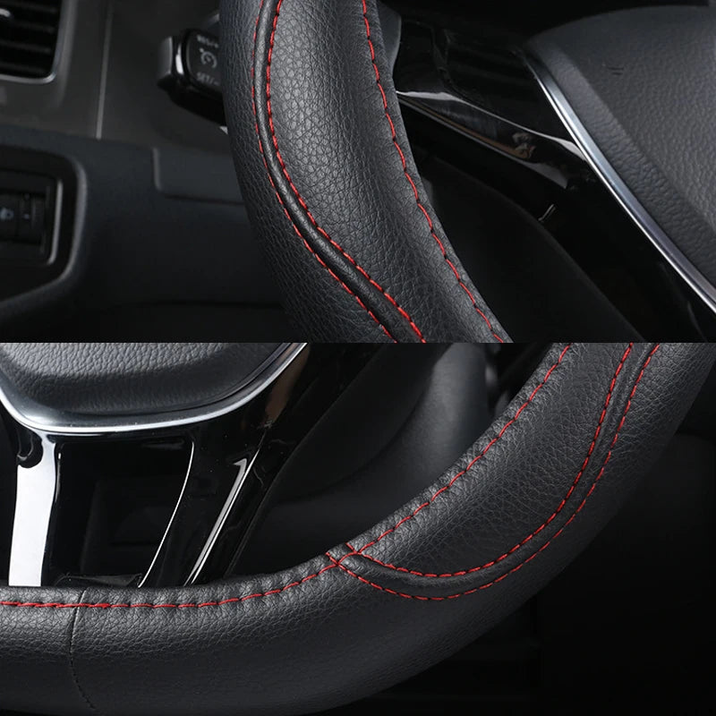 D Type Car Steering Wheel Cover for Nissan X-Trail Qashqai Rogue Maart Serena