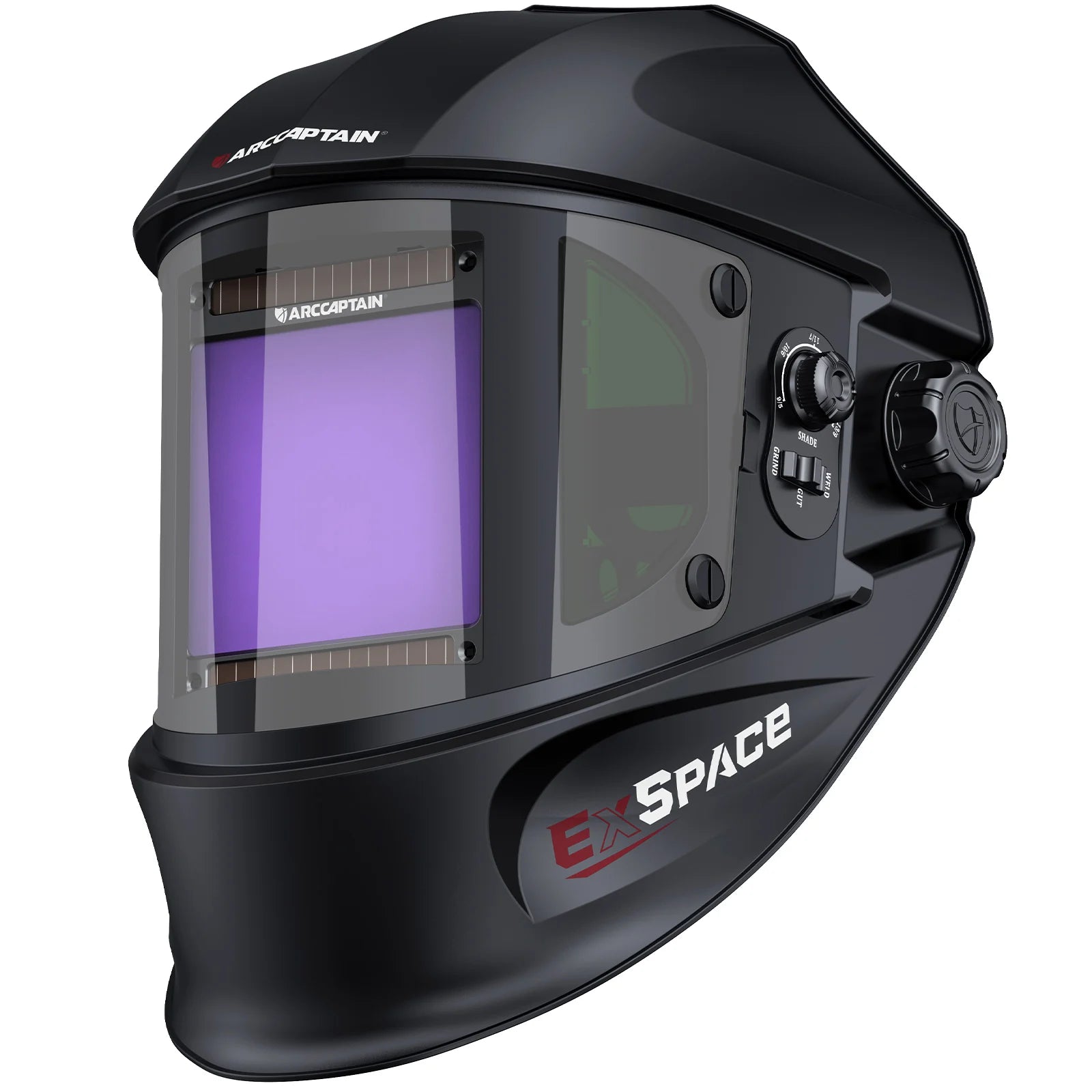 Auto Darkening Welding Helmet - ARCCAPTAIN With 180° Side View 4 Arc Sensor 1/1/1/1 True Color Welding Helmet For ARC MIG TIG CUT