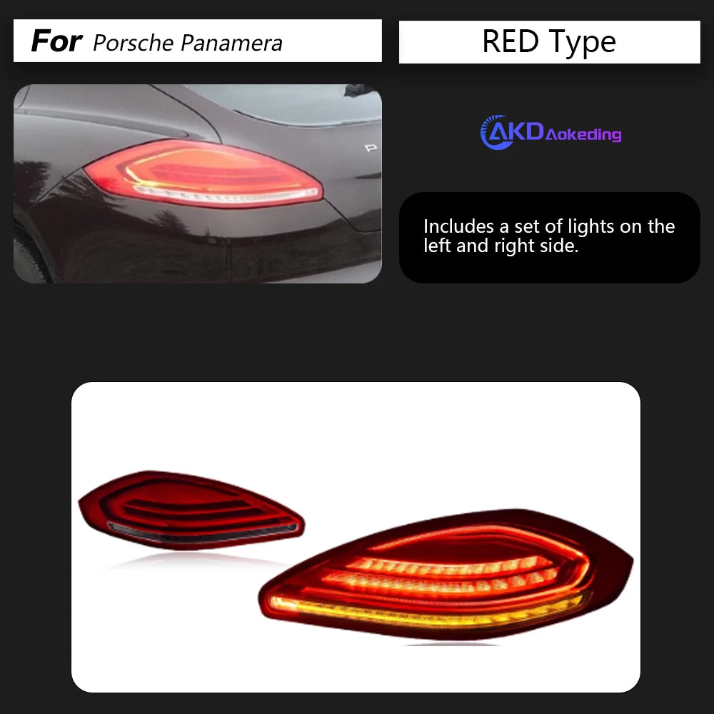 AKD Tail Lamp for Porsche Panamera 970.1 970.2 LED Tail Light 2010-2017 Rear Fog Brake Turn Signal Automotive Accessories