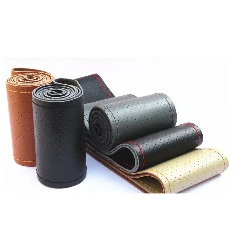 New Steering Wheel Cover Truck Handle Cover 42CM 45CM 47CM 50CM Braid Leather