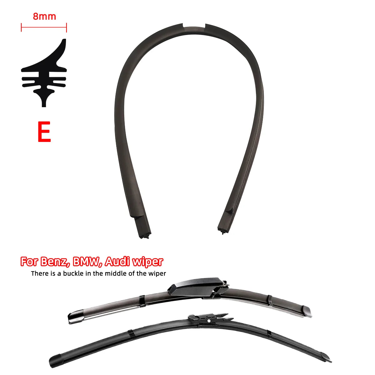 Car Wiper Rubber Strips Refill Blade Replacement Parts All Types Seasons Premium Automotive Accessory