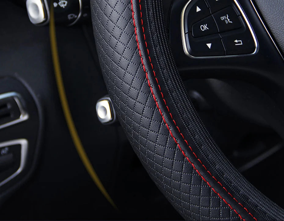 Full-Wrapped Car Steering Wheel Cover Anti-Slip Wear-Resistant Steering Wheel