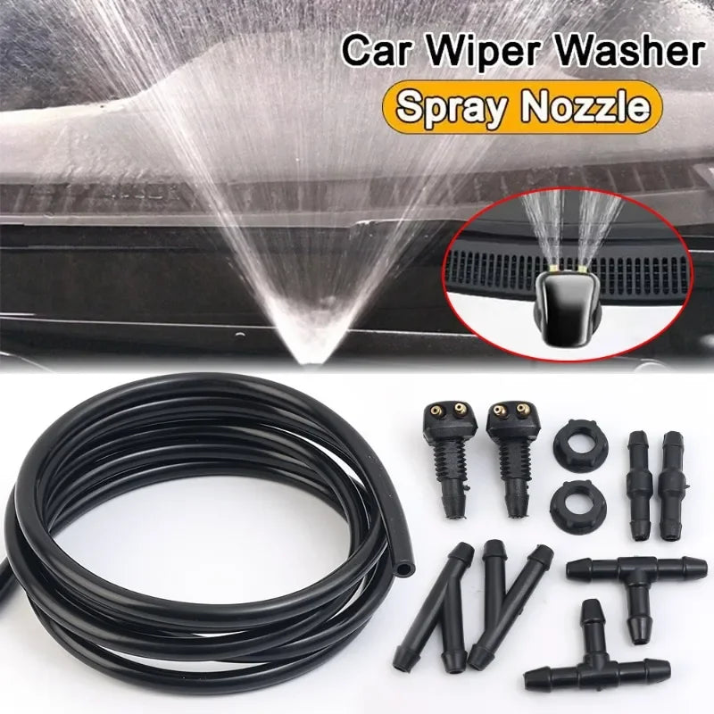 Universal Car Auto Windshield Washer Hose Wiper Blade Pipe Jet Spray Nozzle Premium Automotive Accessory