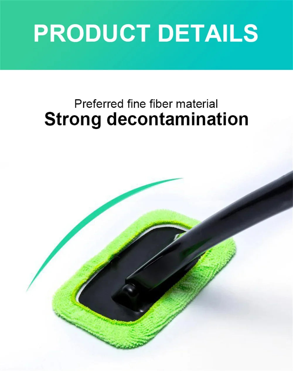 New Car Window Cleaner Brush Kit Windshield Cleaning Wash Tool Inside Interior Premium Automotive Accessory