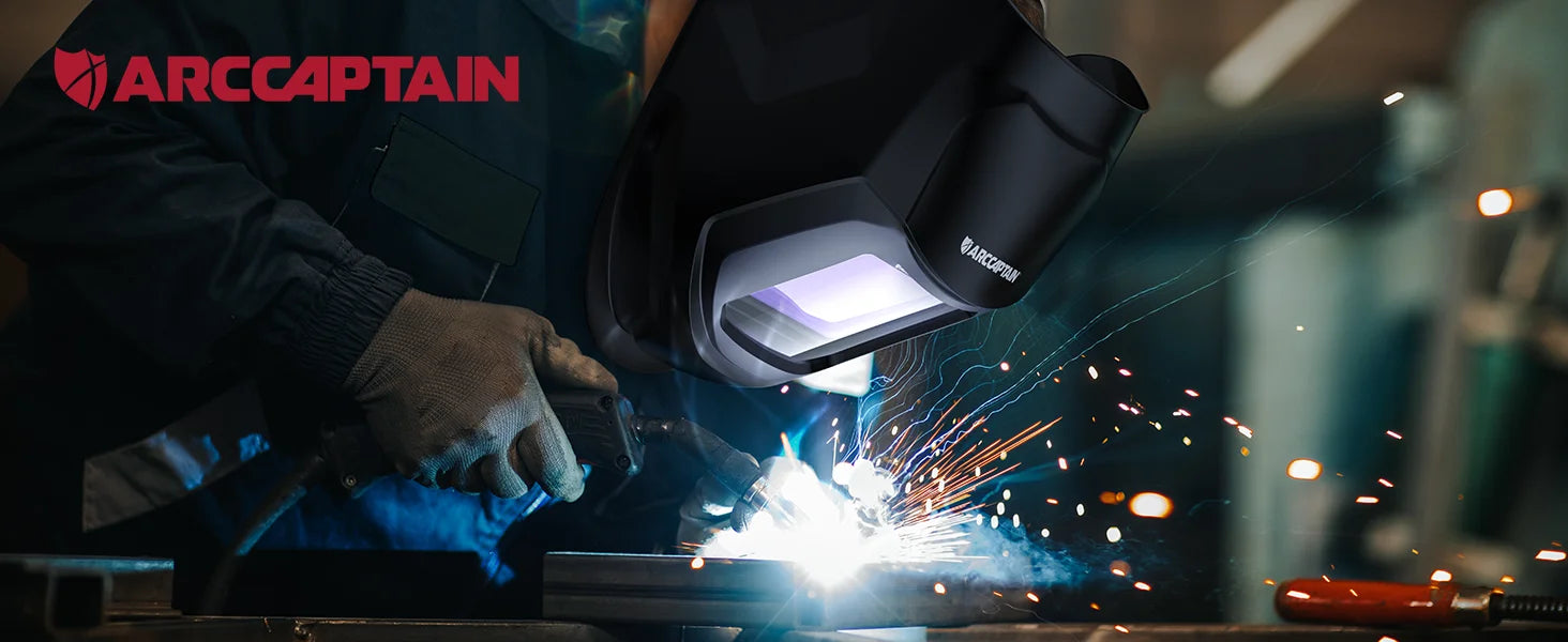 ARCCAPTAIN Welding Helmet Welder Mask Large View True Color Solar Power Auto Darkening Welding Mask For Arc MIG TIG Welder Cut