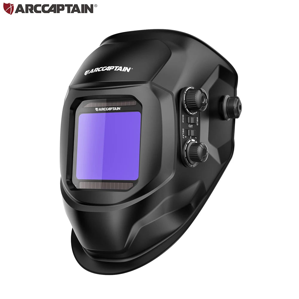 ARCCAPTAIN Welding Helmet Welder Mask Large View True Color Solar Power Auto Darkening Welding Mask For Arc MIG TIG Welder Cut