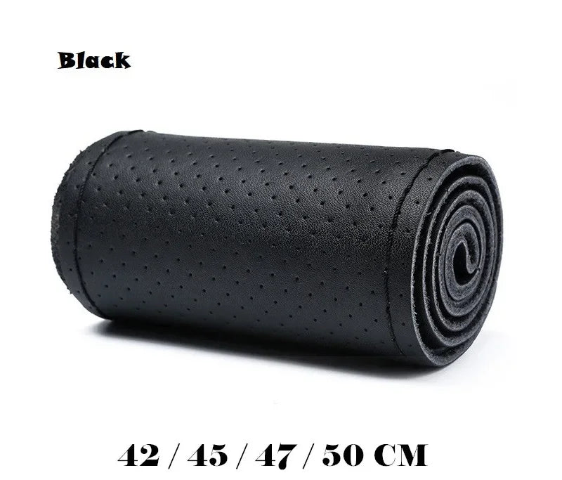 New Steering Wheel Cover Truck Handle Cover 42CM 45CM 47CM 50CM Braid Leather