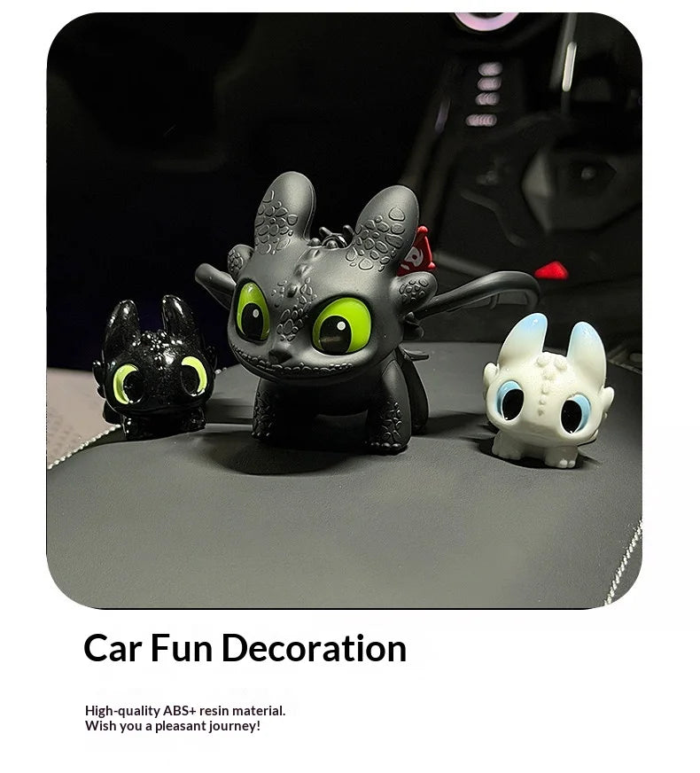Genuine Cute Glowing Toothless Car Interior Ornament, Night Fury Wings Can Move Premium Automotive Accessory