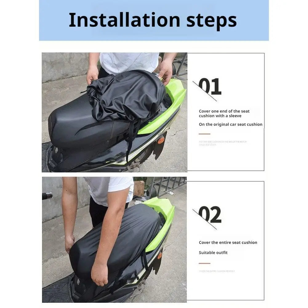 Motorcycle Seat Cover Waterproof Rain Dustproof Motorbike Scooter Cushion