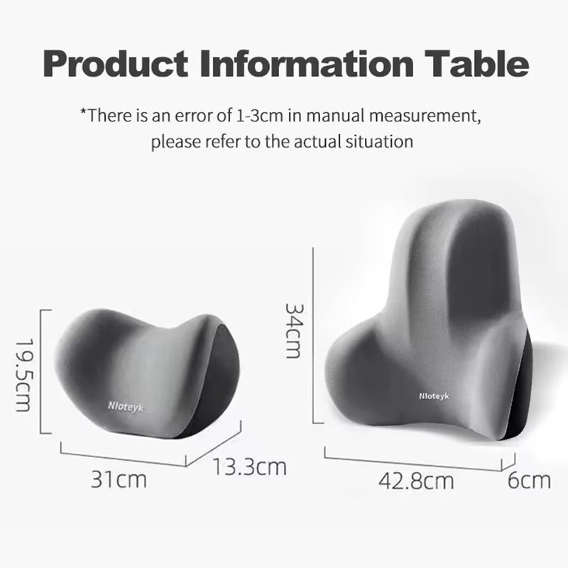Car Neck Pillow Memory Foam Protective Lumbar Back Support Breathable SUV Truck