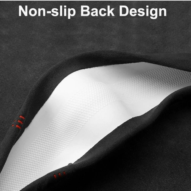 Suede Steering Wheel Cover for All Seasons Auto Ultra-thin Non-slip