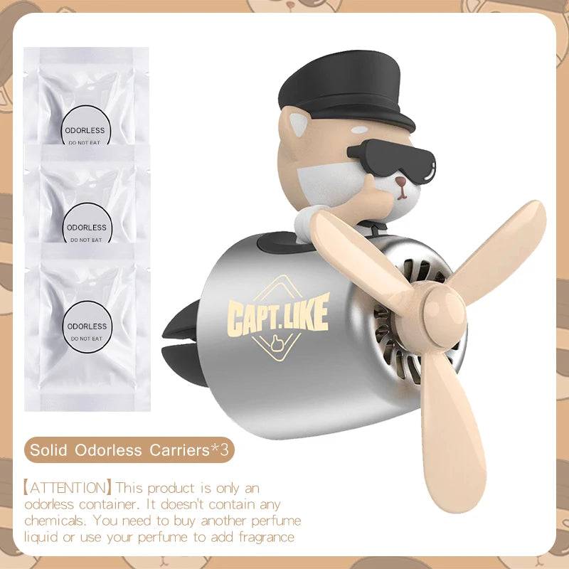 Odorless DIY perfume ornament airplane pilot bear car air freshener decoration