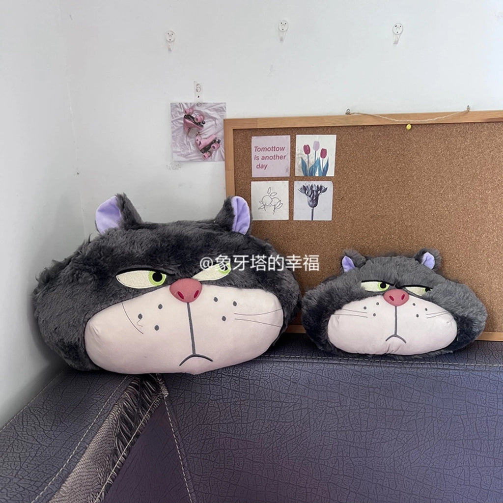 Cute Lucifer Cat Headrest Seat Belt Cover Cartoon Stuffed Anime Cinderella Bad
