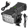 12 LED Bicycle Front Light Rechargeable Bike Light with Horn MTB Bicycle Head Lights Cycling Bike Safety Lamp for Night Riding