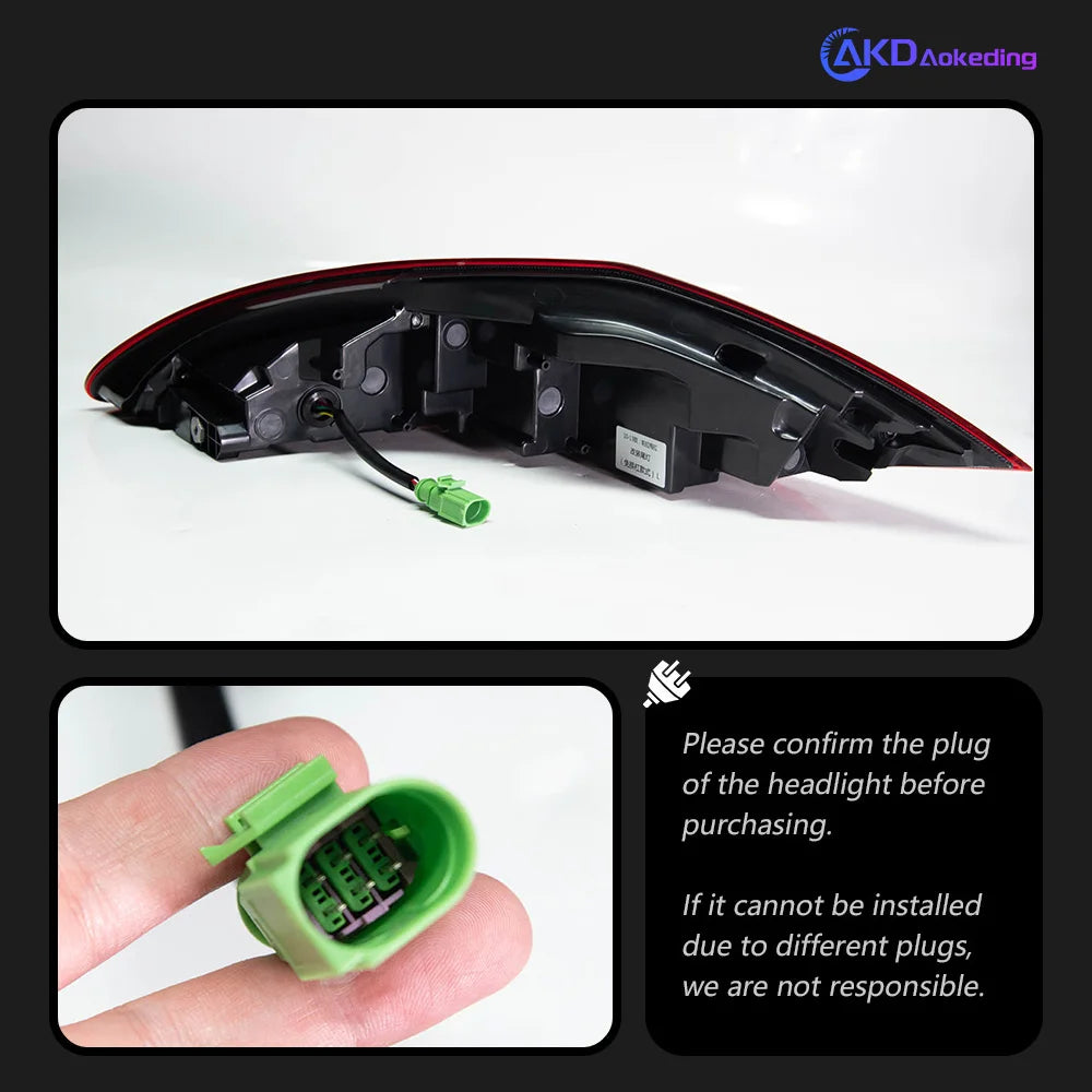 AKD Tail Lamp for Porsche Panamera 970.1 970.2 LED Tail Light 2010-2017 Rear Fog Brake Turn Signal Automotive Accessories