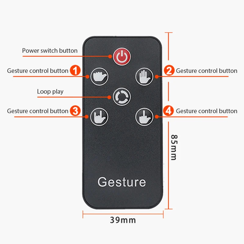 Funny Car Finger Gesture Light Multi-function Warning Tip Anti-Tailgating Premium Automotive Accessory