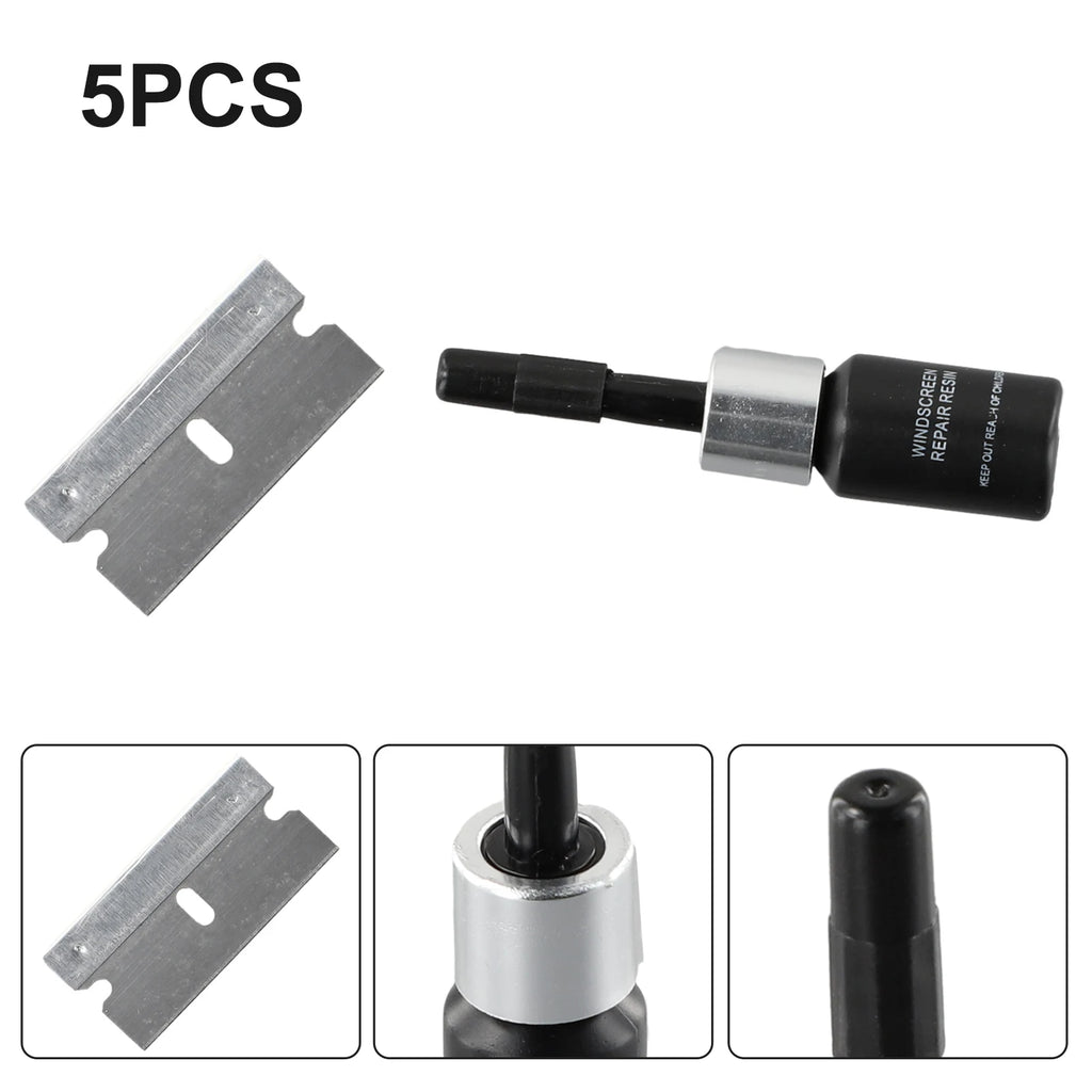 5PCS Automotive Glass Nano Repair Fluid Car Windshield Resin Crack Tool Kit Premium Automotive Accessory