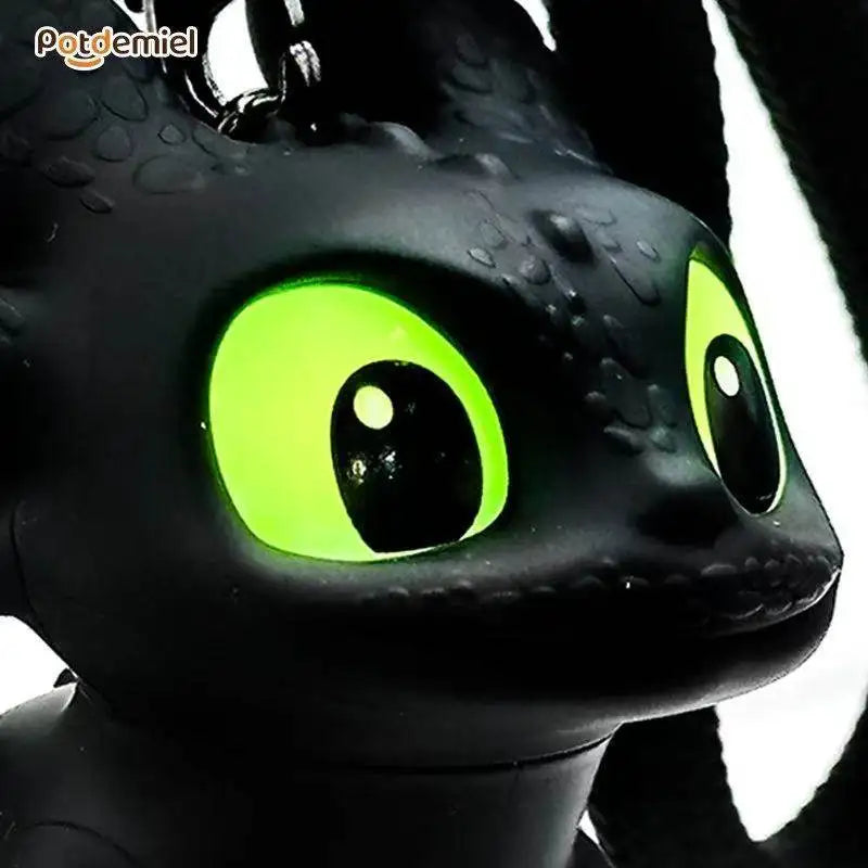 Genuine Cute Glowing Toothless Car Interior Ornament, Night Fury Wings Can Move Premium Automotive Accessory