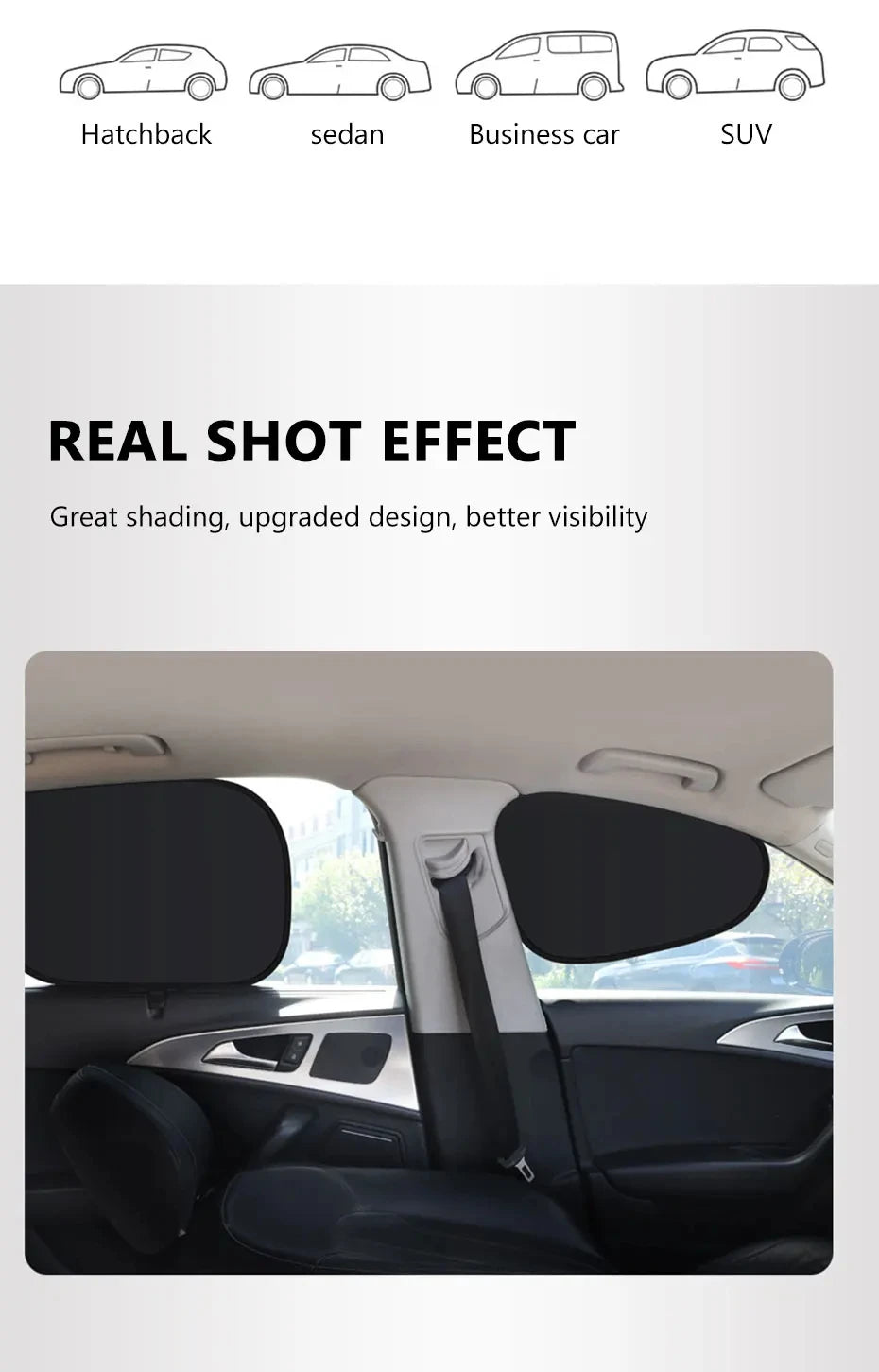 New Electrostatic Sun Visor for Car Side Window 4-Layer Shade Curtains SUV Truck