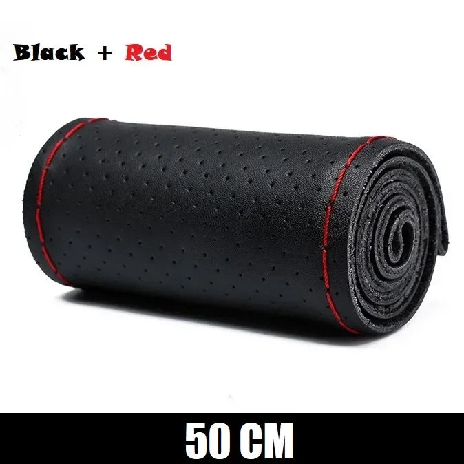 New Steering Wheel Cover Truck Handle Cover 42CM 45CM 47CM 50CM Braid Leather