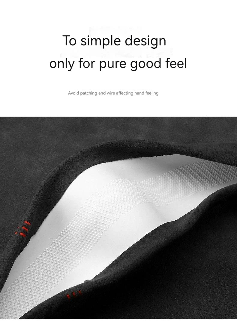 Suede Steering Wheel Cover for All Seasons Auto Ultra-thin Non-slip
