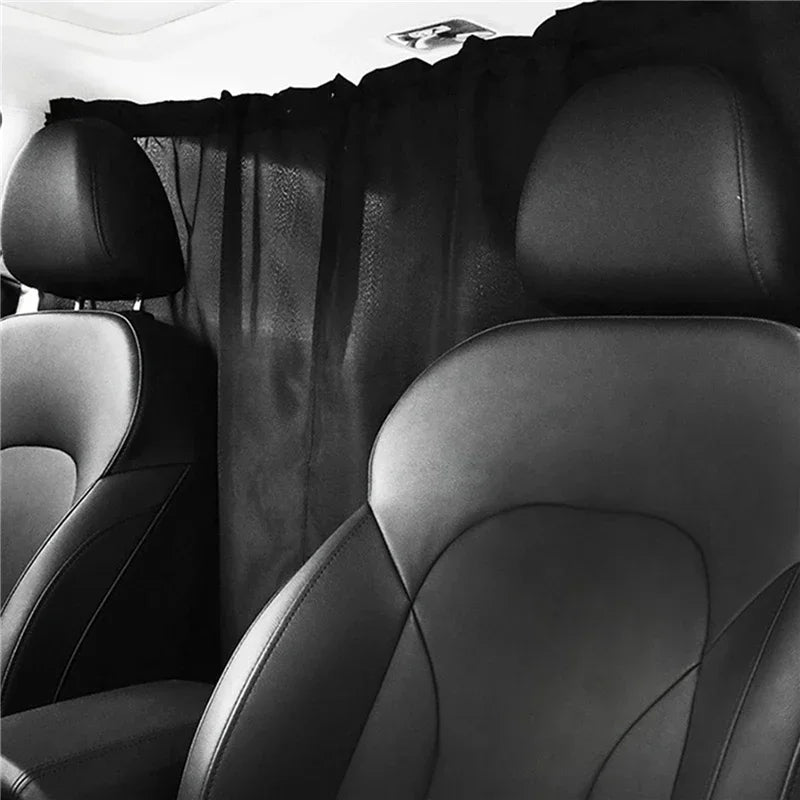 Car Privacy Curtains Universal Divider Curtain Between Rear Seat Auto Blackout