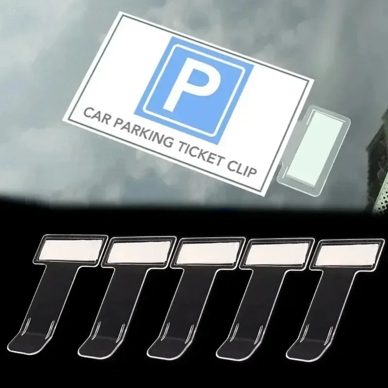 5PCS Car Parking Ticket Clip Windscreen Card Bill Holder Mount Fastener Premium Automotive Accessory