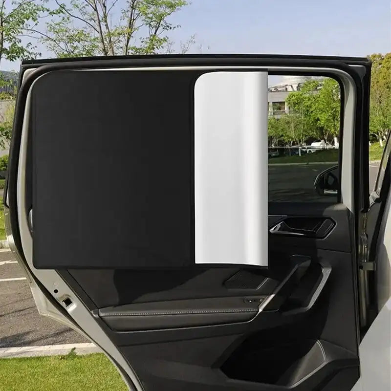 2Pcs Car Side Window Sun Shade Magnet Privacy Curtains UV Reflection Anti Glare