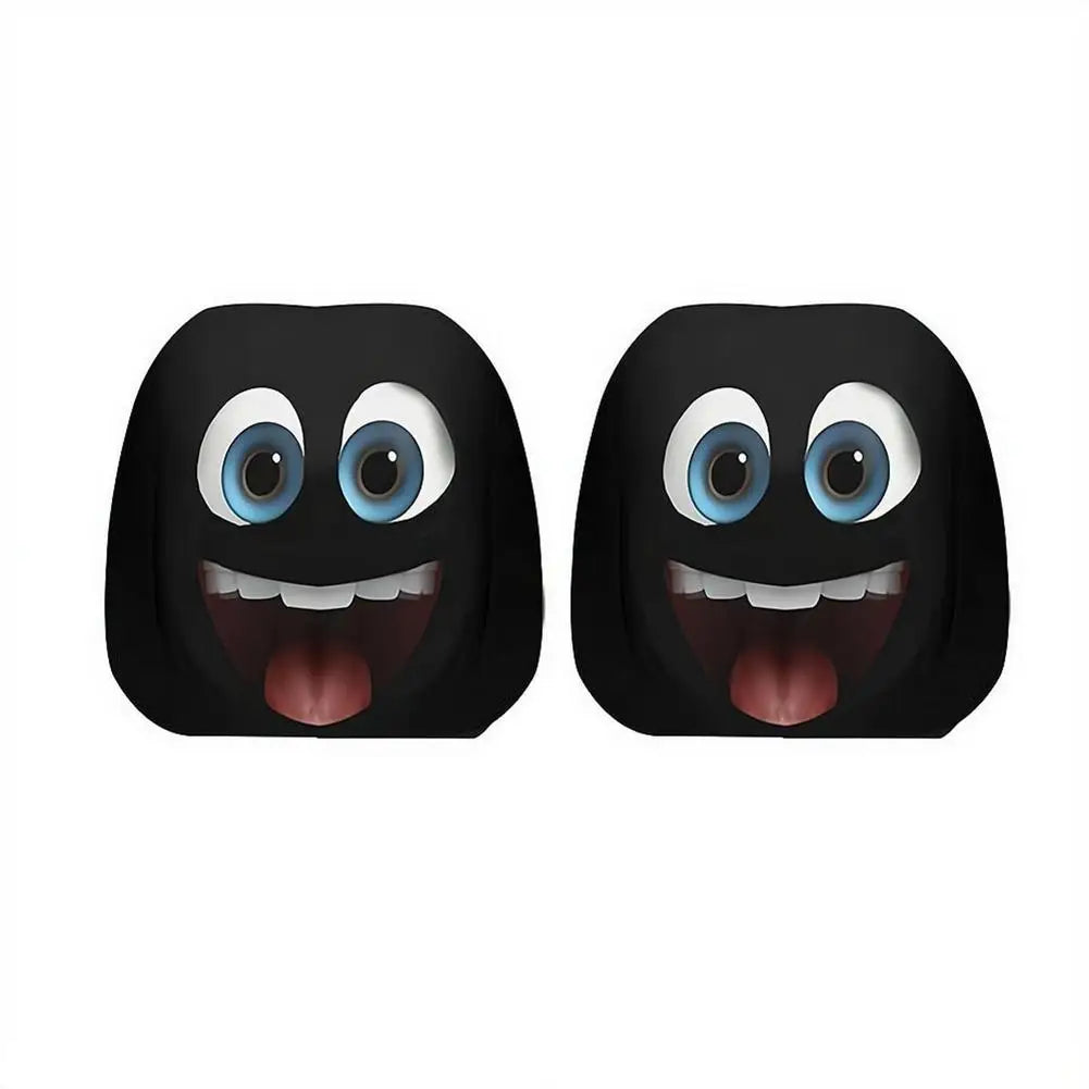 Funny Car Headrest Cover Elastic Slip On Seat Protector Mystery Interior Auto