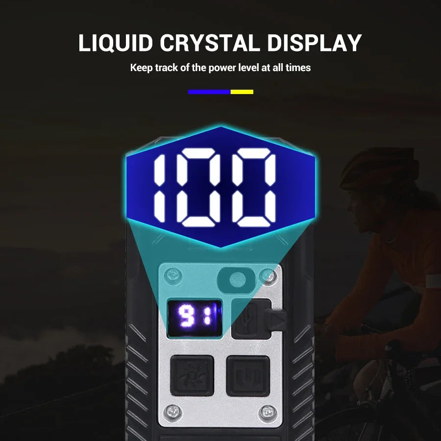 9 LED Bicycle Headlight USB Rechargeable Bike Lamp Super Bright Handlebar Lights Outdoor Waterproof Cycling  Front Light