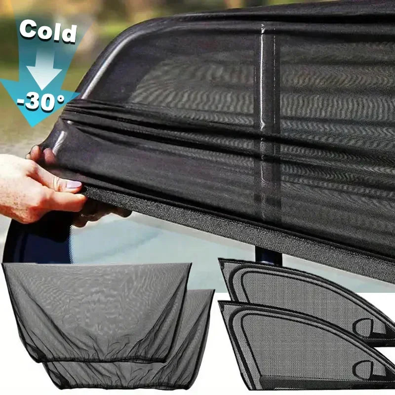 Car Window Shade Mesh 2 or 4 pcs screen window set premium window sunshade breat