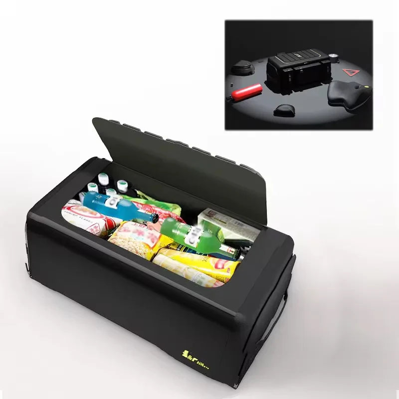 Car Trunk Storage Organizer With Lid Universal 70L SUV Truck Accessories