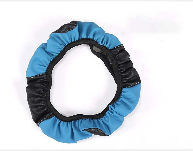 Car Steering Wheel Cover Breathable Anti Slip PU Leather Steering Covers