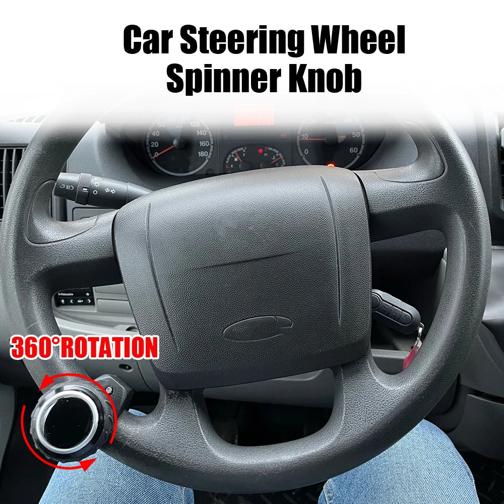 Labor Saving Car Steering Wheel Booster Spinner Knob Truck Tractor Forklift 360