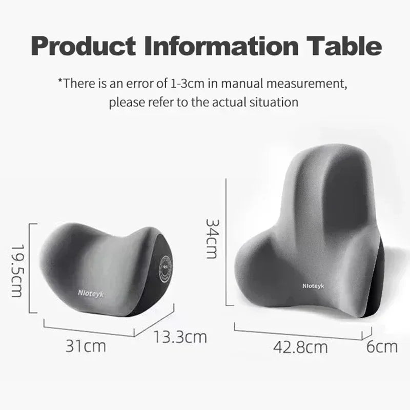 Ergonomic Car Headrest and Lumbar Support Set Memory Foam Neck Cushion Interior