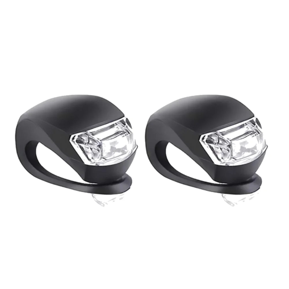 2-10pcs LED Silicone Bicycle Front Rear Light Set 3 Modes Waterproof MTB Mountain Road Bike Cycling Headlight Tail Warning Lamp