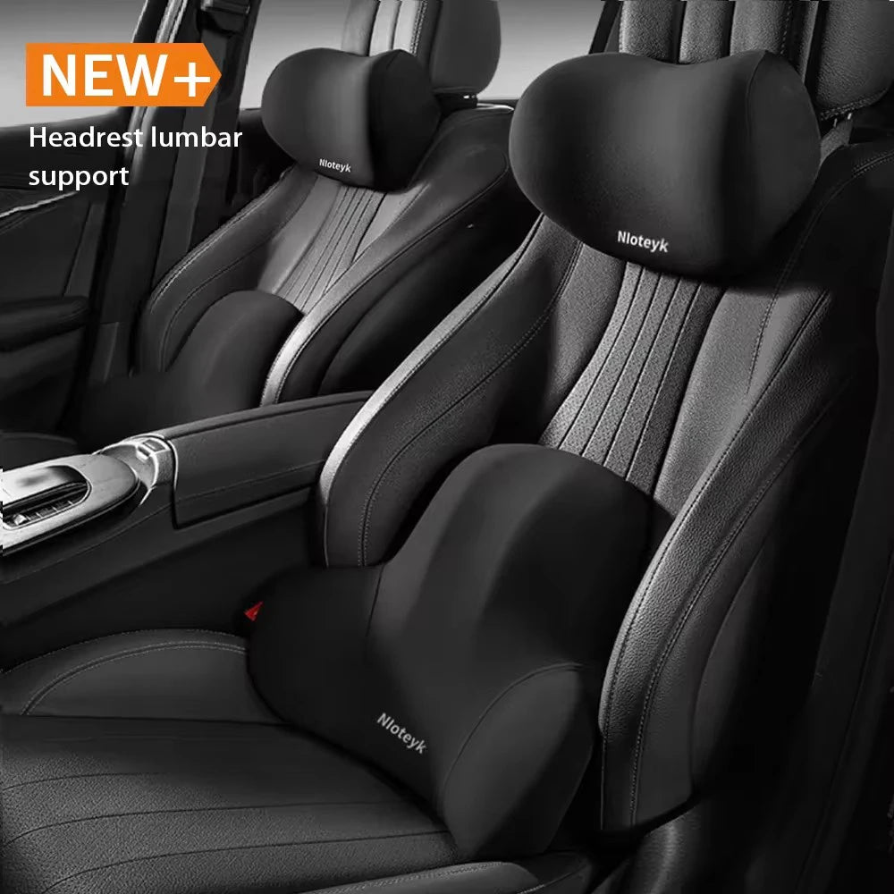 Car Neck Pillow Memory Foam Protective Lumbar Back Support Breathable SUV Truck