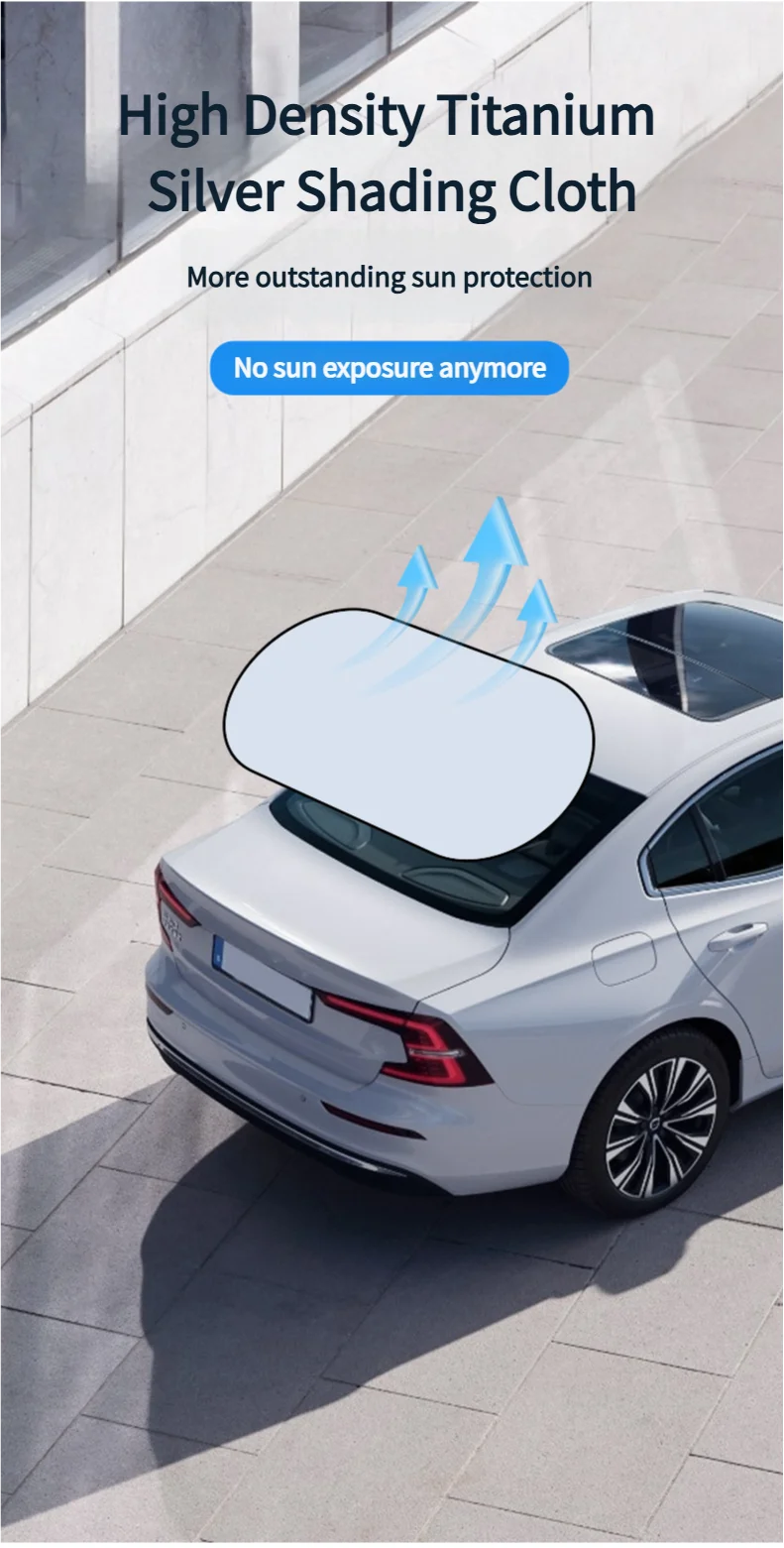 UV-Reflective Car Sun Shade Cover Rear Windshield Sun Protection Sunshade