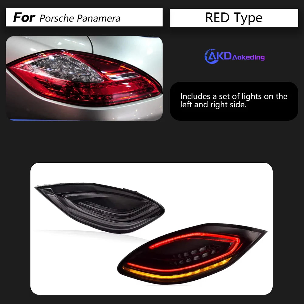 AKD Tail Lamp for Porsche Panamera 970.1 970.2 LED Tail Light 2010-2017 Rear Fog Brake Turn Signal Automotive Accessories