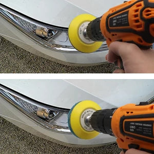 41 Pcs 3 Inch Car Headlight Restoration Kit ,Sanding Discs with Backing Pad, Scouring Pads, Wool Buffing Sponge Polishing Pads