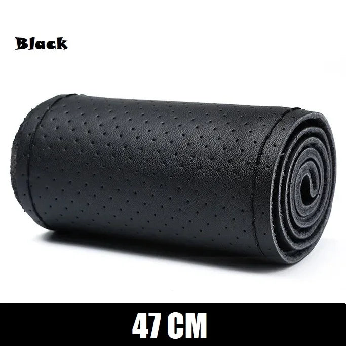 New Steering Wheel Cover Truck Handle Cover 42CM 45CM 47CM 50CM Braid Leather