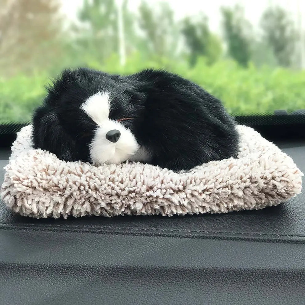 Car Dashboard Ornaments Decor Cute Simulation Plush Cats Dogs Toy Automobiles Premium Automotive Accessory