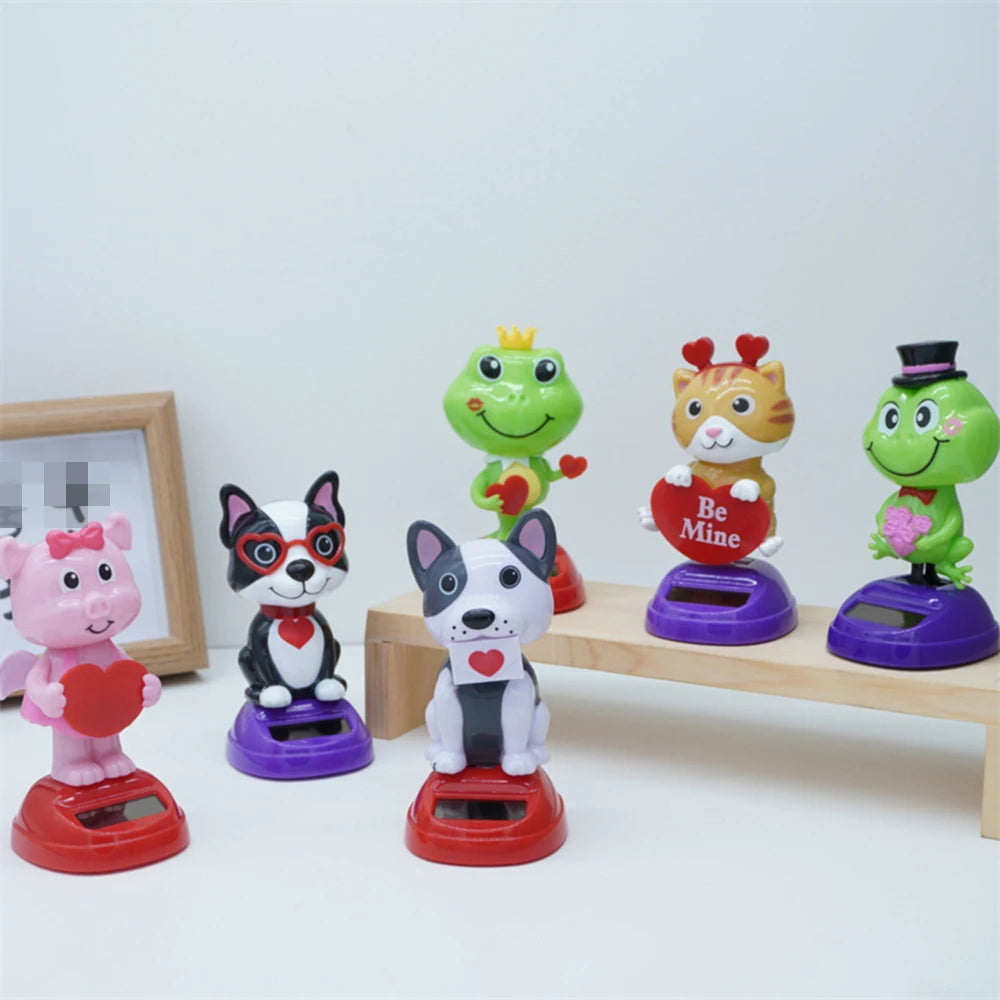 Cute Animal Dashboard Decorations, ABS Creative Valentine'S Day Ornament, with Premium Automotive Accessory