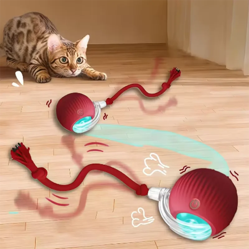 Cat Chaser Toy teasing cat balls and self-exciting cat sticks and ticks and resistant to wear and bite pet toys