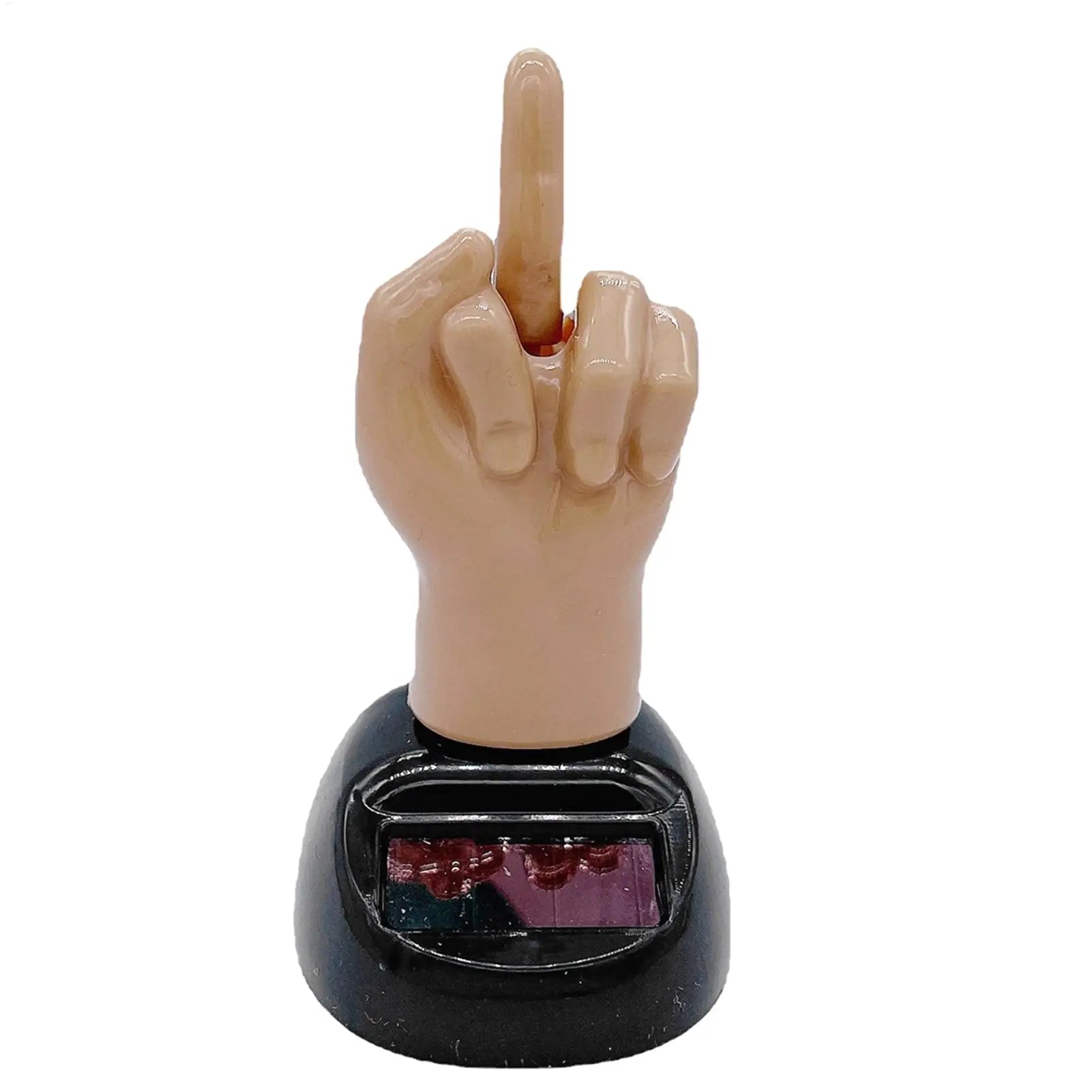 Creative Finger Solar Powered Shaking Car Ornament Funny Dashboard Decoration Premium Automotive Accessory
