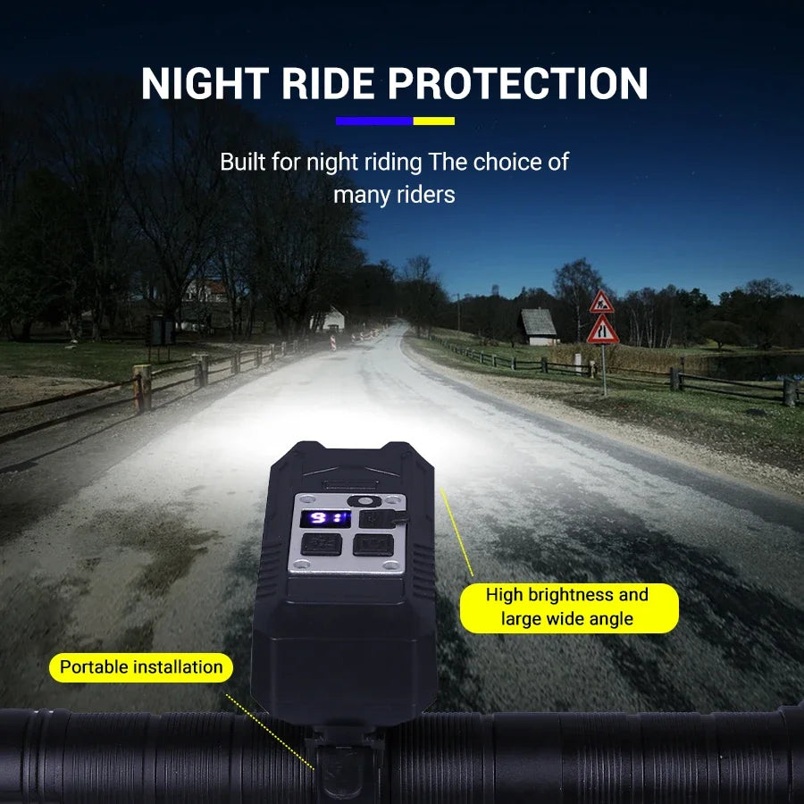 9 LED Bicycle Headlight USB Rechargeable Bike Lamp Super Bright Handlebar Lights Outdoor Waterproof Cycling  Front Light
