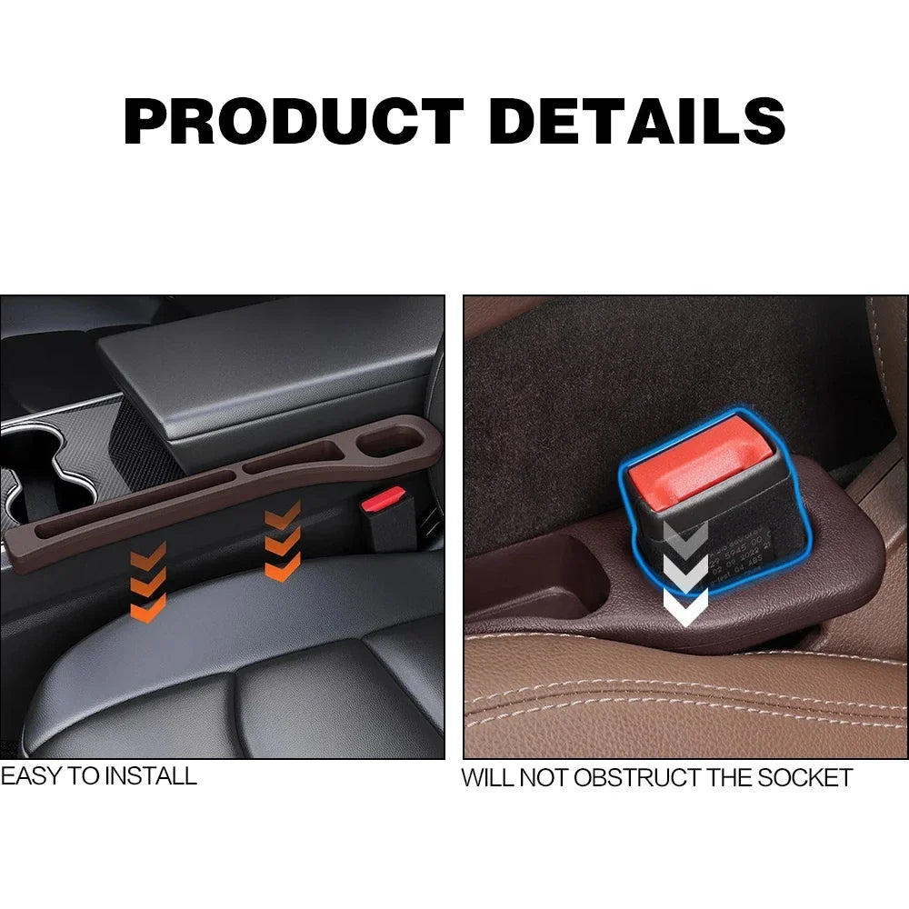 2PCS Car Seat Gap Filler Between Seats Console Organizer Crevice Storage