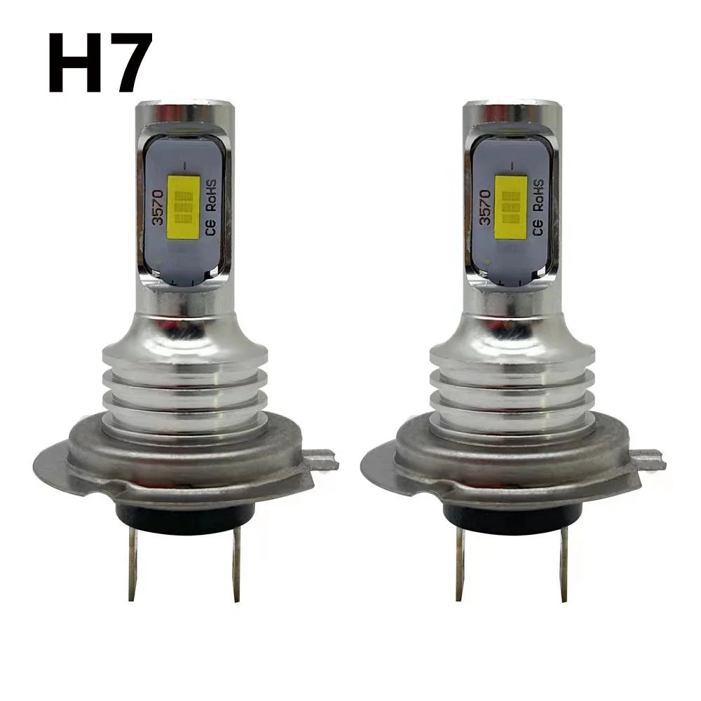 2PCS H4 H7 H11 LED Fog & Headlight Bulbs, 20000LM 6000K 12V, Compatible with H8 H9 H1 H3 9005 HB3 9006 HB4 for Driving Lamps